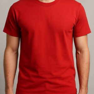 Men’s Red Round Neck T-Shirt