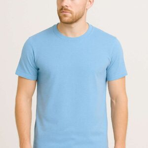 Men’s Sky Blue Round Neck T-Shirt – Sareena Polyester