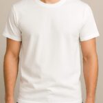 Men’s White Round Neck T-Shirt – Sareena Polyester