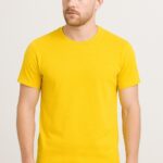Men’s Yellow Round Neck T-Shirt – Sareena Polyester