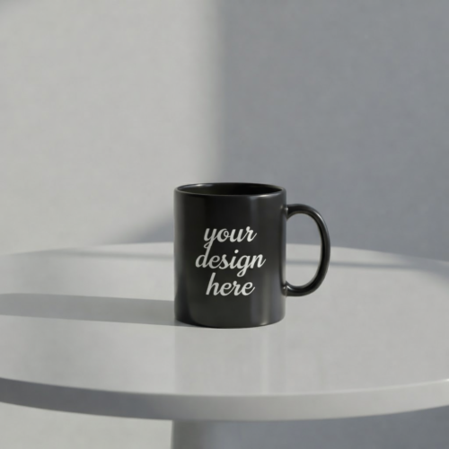 cup black Custom Black Ceramic Mug